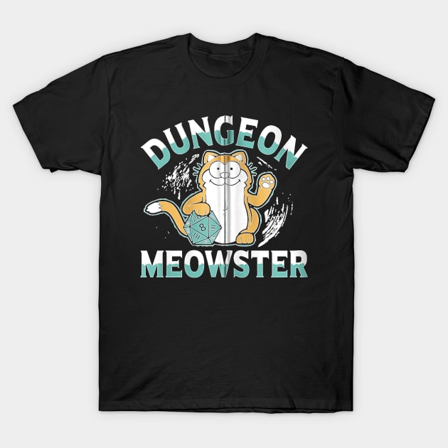 Dungeon Meowster Cat Lover Fantasy Games Zip T-Shirt by Mum and dogs